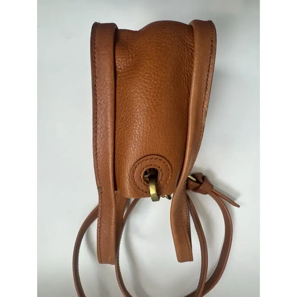 Madewell Sydney Crossbody Bag Burnished Caramel Leather Micro